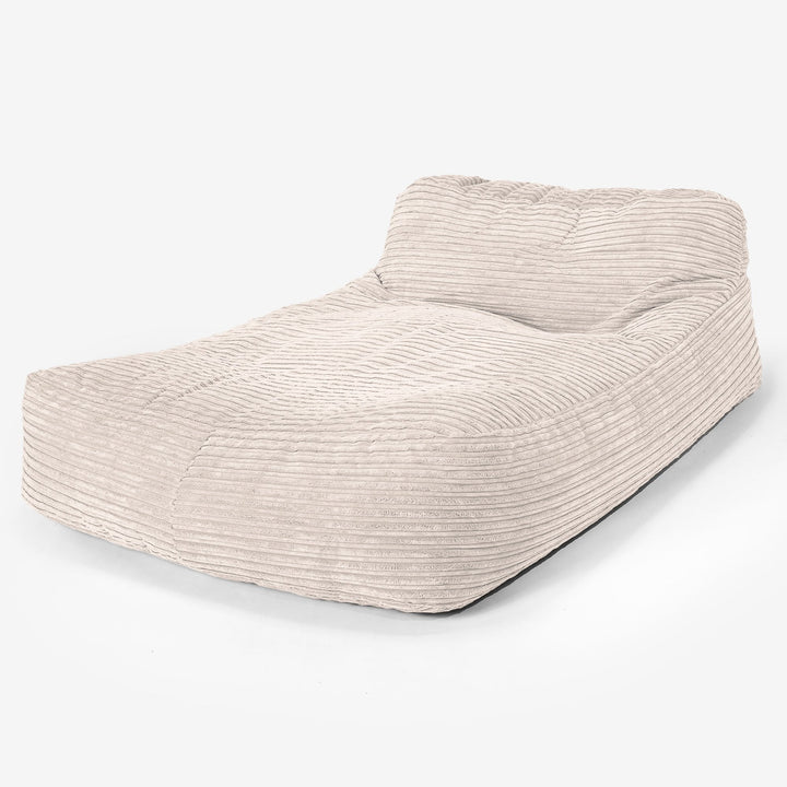 Daybed Säkkituoli, 2 Hengen - Vakosametti Norsunluu 01